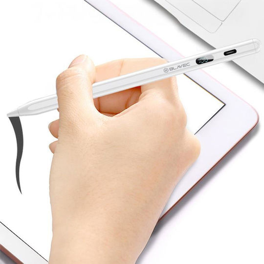 Blavec Active BPA-01 Digitale Tablet Stift mit Handflächenabweisung in Weiß