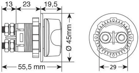 Διακόπτης Μπαταρίας Αυτοκινήτου 12V-24V