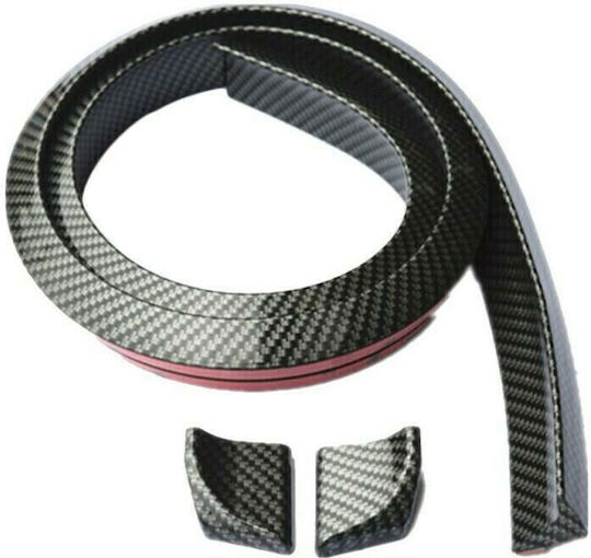 Autoaufkleber Schutzmaßnahmen Auto 140 x 3,5 cm Schwarz Kohlenstoff Cy-70032