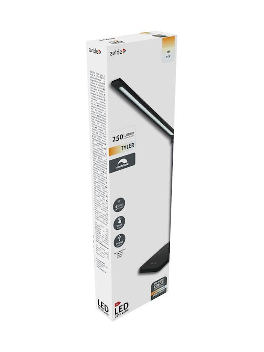 Avide ABLDL-6W-TYL-B Настолна Лампа Сгъваема за Цокъл Вграден LED в Черен Цвят