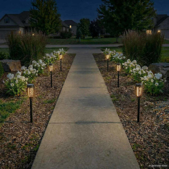 vidaXL Set of 6 Solar Light Lanterns Warm White with Photocell