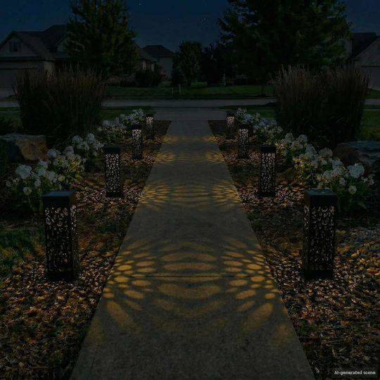 vidaXL Set of 8 Solar Light Lanterns Warm White with Photocell