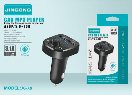 FM Transmitter Car with Bluetooth MicroSD Type-C USB
