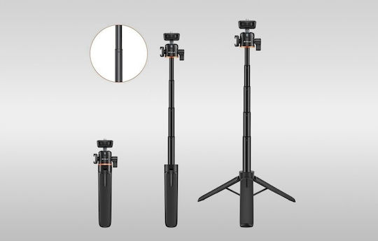 Puluz Selfie Stick Cell Phone Tripod Black
