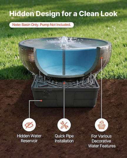 Vevor FXPQP1JFX30I0YH0C001V0 Предварително Изработено Езеро 76.2x76.2x25.4см