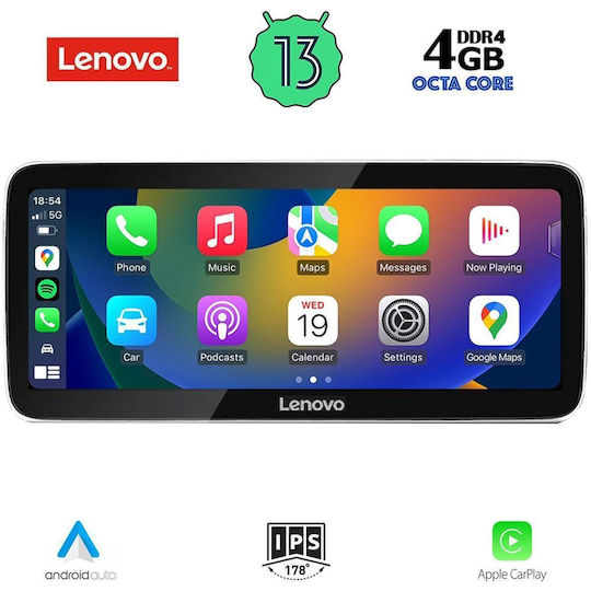 Lenovo Car Audio System for Audi Q5 2009-2016 (Bluetooth/USB/AUX/WiFi/GPS/Apple CarPlay/Android Auto) with 12.3" Touch Screen