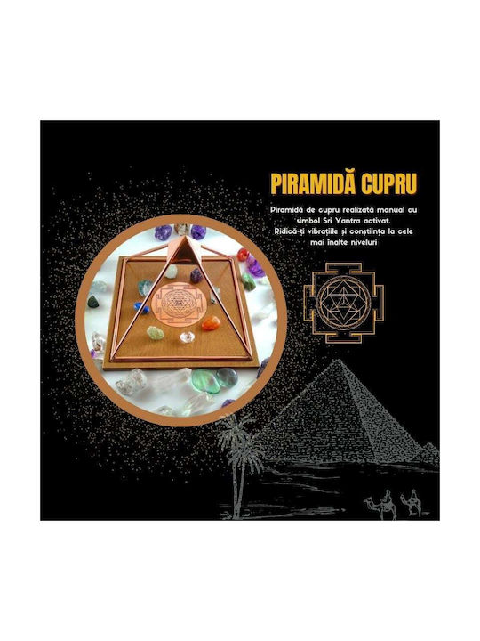 Piramidă Meru Din Cupru Handmade Diagramă Sacră Sri Yantra Activată Încărcare Energizare Feng Shui Meditație