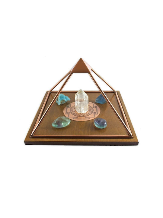 Piramidă Meru Din Cupru Handmade Diagramă Sacră Sri Yantra Activată Încărcare Energizare Feng Shui Meditație