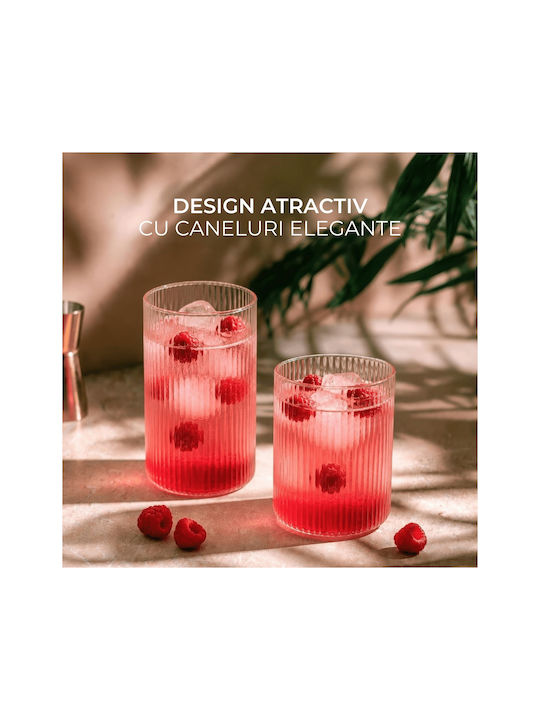 Miamio Set Pahare Pentru Apă / Cocteiluri / Cafea / Cafea Grecească Freddo Din Sticlă 280ml 12 Bucăți