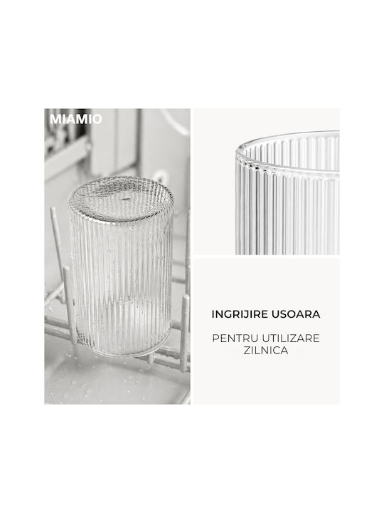 Miamio Set Pahare Pentru Apă / Cocteiluri / Cafea / Cafea Grecească Freddo Din Sticlă 280ml 12 Bucăți