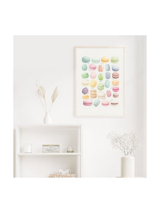 Poster Decorativ Bucătărie Artă Modernă Contemporană Design Macarons Hârtie Foto Lucioasă Print Fără Ramă A4 21 X 30 Cm