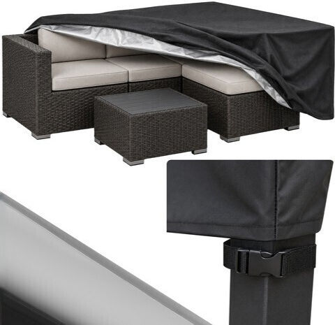 Husă Impermeabilă De Protecție Pentru Canapea 205x160x70cm În Culoare Neagră