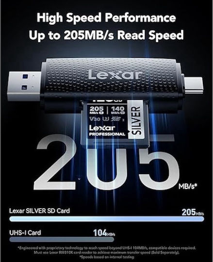 Lexar Professional SDXC 256GB U3 V30 UHS-I 205MB/s
