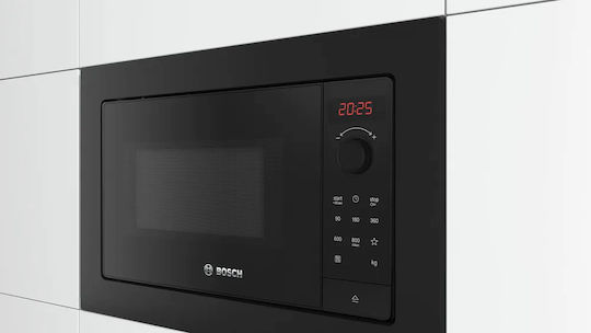 Bosch Εντοιχιζόμενος Φούρνος Μικροκυμάτων 20lt Μαύρος