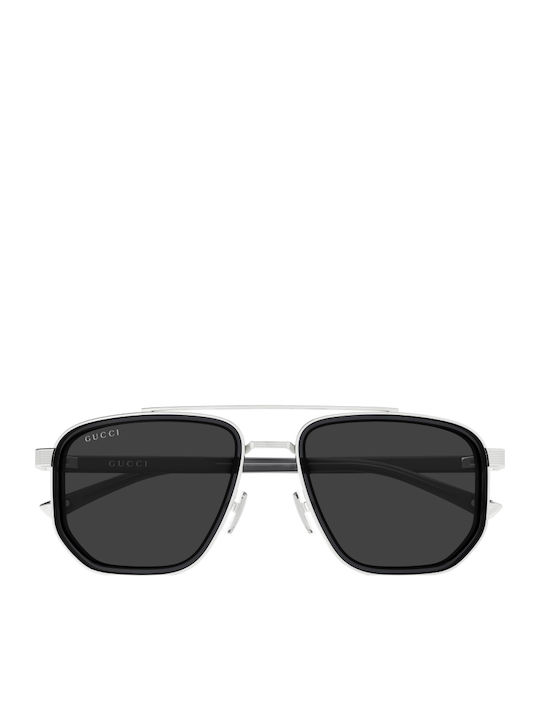 Gucci Мъжки Слънчеви очила със Сребърен Рамка и Сиви Стъкла GG2073S 001