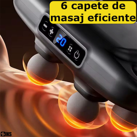 Pistol de Masaj pentru Spate și Corp cu Vibrație Negru