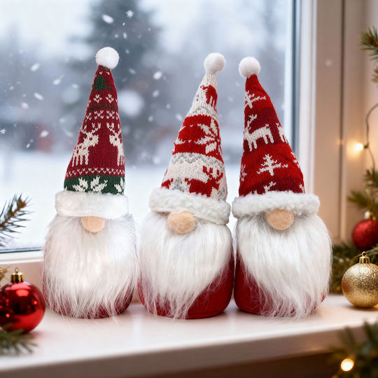 Коледна Декорация Скандинавски Elf 28 См Текстилна Фигура 3 Модела