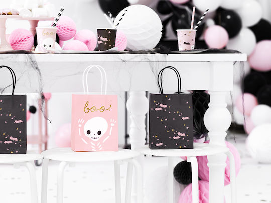 PartyDeco Boo Geschenkverpackung Tasche für Geschenk Rosa 14x8x18cm