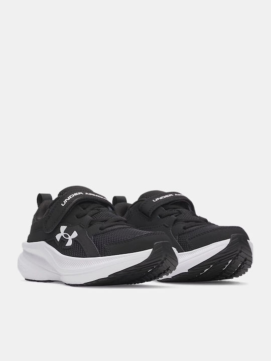 Kids Sports Shoes Running with Hook & Loop Closure Black