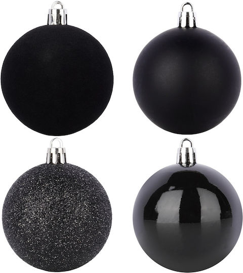 Set 16 Schwarze Kugel Ornament