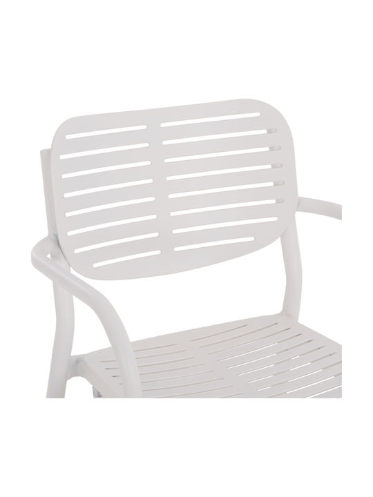 Set de Masă pentru Exterior Hilliard 5 Piese Alb