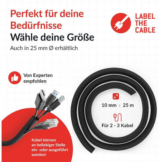 LTC Audio Cablu Flex Wrap Negru PRO5111 1τμχ