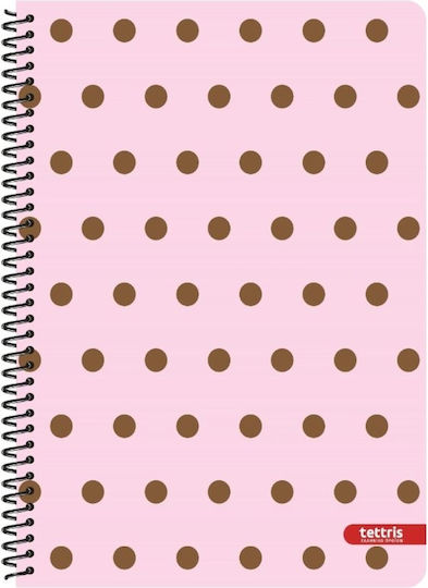 Tettris Spiral Ruled Notebook A4 90 Sheets 3 Subjects (Miscellaneous Designs)