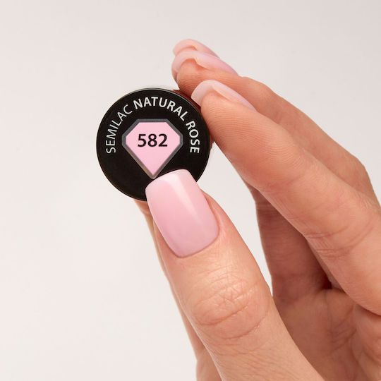 Semilac Semi Permanent Nail Polish 582 Natural Rose 7ml