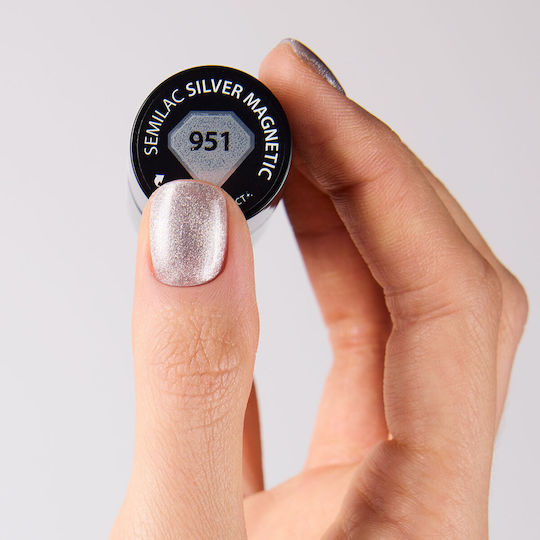 Semilac Semilac Gel Nagellack 951 Silber Magnetisch Katzenauge 7ml