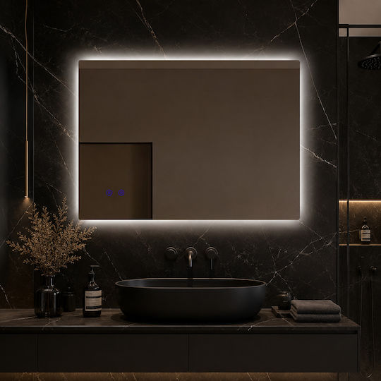 Futura F-2050 Rectangular Led Touch 100x70cm White