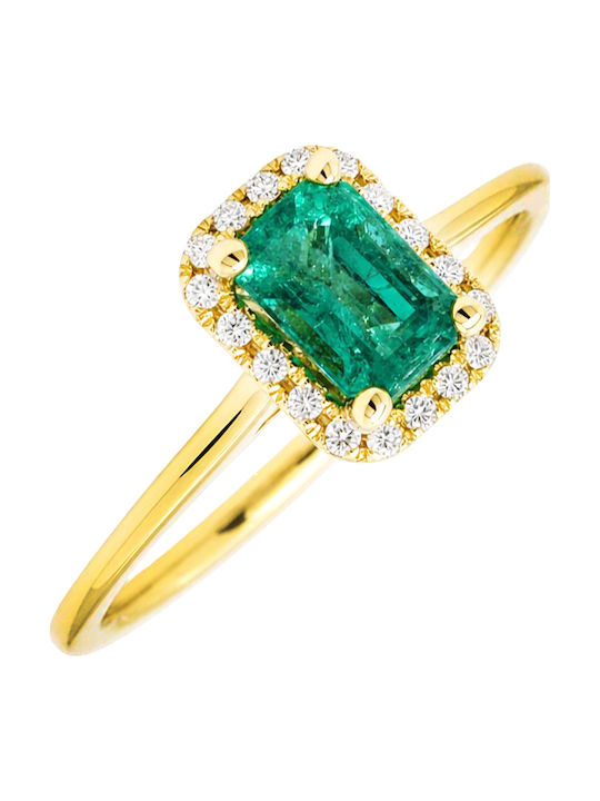 Xrisokosmima Damentringe mit Diamant aus 18K Gold