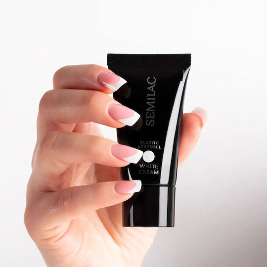 Semilac Acrygel Νυχιών White Cream 30gr
