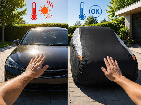 Verk Group Autoabdeckung Wasserdicht XLarge Schwarze Graue