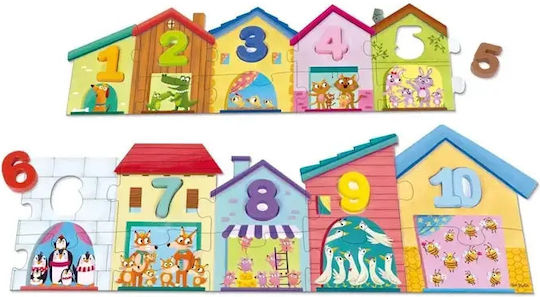 Wooden Kids Puzzle 1-10 20pcs Goula