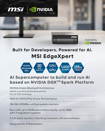 MSI EdgeXpert Mini PC ( Cortex-X925/128GB DDR5/4TB SSD/No OS)