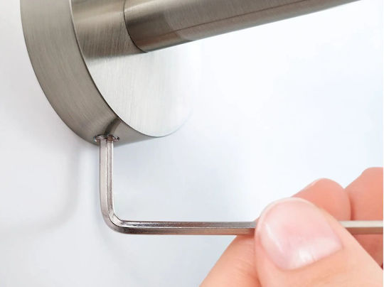 Tesa Moon Bathroom Hook Single with Screws Inox Grey