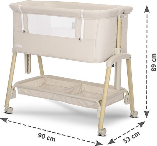Lorelli Babywiege Millie mit Matratze und Rädern Rosa