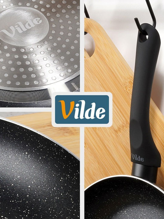 Vilde Black Line Aluminum Pan with Stone Coating 32cm