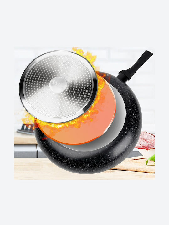 Vilde Black Line Aluminum Pan with Stone Coating 32cm