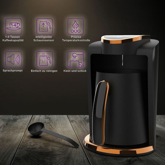 Inca Turbo Espressokocher Edelstahl Schwarz