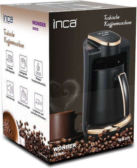 Inca Turbo Espressokocher Edelstahl Schwarz