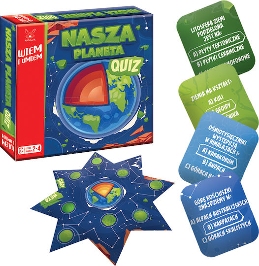 Επιτραπέζιο Παιχνίδι I Know and I Can Our Planet Quiz για 2-4 Παίκτες 7+ Ετών Kangur