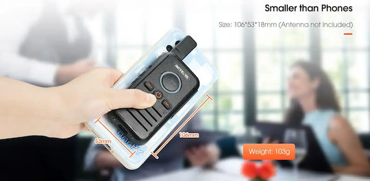 Retevis RB645 Mini Ασύρματος Πομποδέκτης PMR χωρίς Οθόνη Σετ 2τμχ