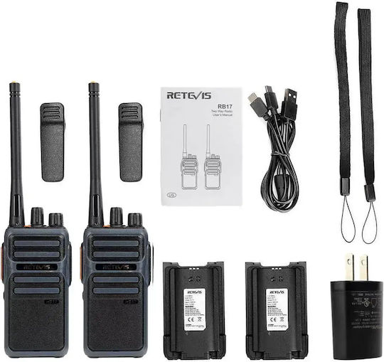 Retevis Rb17 Безжичен Пoмпoдeктър Pmr446 Батерия 4400mah Usb-c
