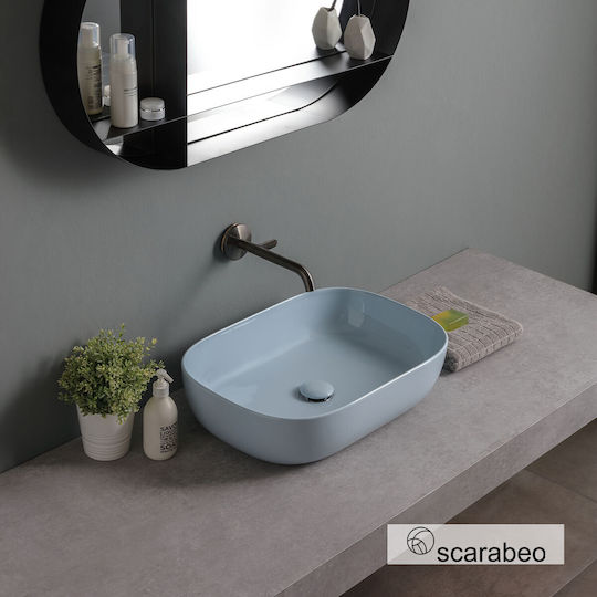 Scarabeo Επικαθήμενος Νιπτήρας Πορσελάνης 56x39cm Glossy