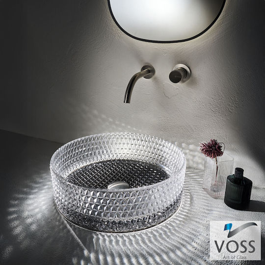 Voss Надеждна мивка Стъкло 40x40cm Glass Grey
