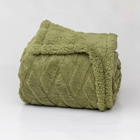 Borea Callista Κουβέρτα Sherpa Μονή 160x240εκ. Λαδί