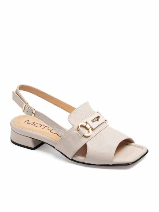 Leather Beige Sandals