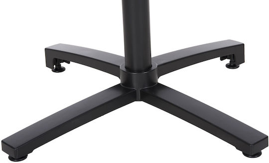 HomeMarkt Klappbarer Aluminium Tischständer Schwarz 69x69x73cm
