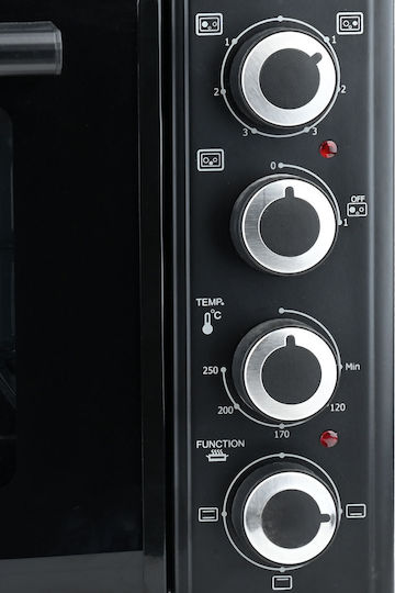 Estia Mastercook Compact Electric Countertop Oven 48lt with 3 Hotplates Black